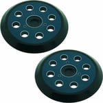 Start - 2 Lot de 2 patins abrasifs pour ponceuse orbitale 8 trous 125 mm Compatible avec Makita M9204 BO5030 BO5031 DBO180Z BO8041 DBO180RMJ BO5041