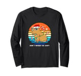 Christmas Capybara Dont Worry Be Capy Long Sleeve T-Shirt