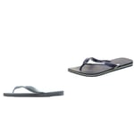 Havaianas, Unisex Adults, Top Mix, Flip Flop, Steel Grey/Steel Grey, 9/10 UK Unisex's Brasil Logo Flip-Flop, NAVY BLUE, 9/10 UK