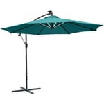 3Metre LED Patio Banana Umbrella Cantilever Parasol with Crank