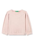 United Colors of Benetton Girl's JERSEY G/C M/L 30HFG106H LONG SLEEVE CREWNECK SWEATSHIRT, Antique Rose 78G, 90