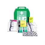 Lewist-Plast Premium Medium 11-20 Persons First Aid Kit Box - Complete with Integrated Carry Handle and Wall Mounting System, Ideal for Schools and Offices, Equipped with Emergency Supplies