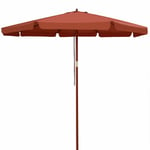 Kingsleeve - Parasol de jardin en bois ø 330 cm Pare-soleil avec protection UV50+ Protection solaire jardin terrasse extérieur Terracotta