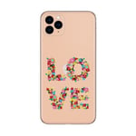 Coque Iphone 12 MINI love fleur multi