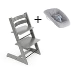 Stokke Tripp Trapp Stol & Newborn Set Grå/Storm Grey