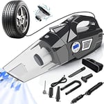 BYGD Aspirateur de Voiture 12v, 4 in 1 Aspirateur Voiture avec lumière LED 7500PA 12V 120W Câble Aspirateur de Voiture portatif Portable Aspirateur Automatique à Utilisation Humide et sèche