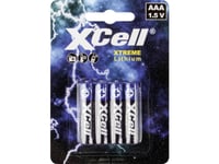 Xcell Xtreme Fr03/L92 Aaa-Batteri Lithium 1.5 V 4 Stk