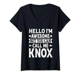 Womens Knox Surname Call Me Knox Family Team Last Name Knox V-Neck T-Shirt