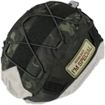 OneTigris Multicam Helmet Cover Airsoft Helmet Without Helmet for FAST PJ Helmet in Size M/L(Multicam Black for Ops-Core Fast PJ Helmet in Size M/L & OneTigris PJ/MH Helmet in Size M/L)