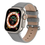 Fullmosa Compatible Bracelet Apple Watch 49/45/44/42/41/40/38mm Premium Cuir Véritable Bracelet de Remplacement, Compatible avec Apple Watch SE Séries Ultra/8/7/6/5/4/3/2/1 pour Hommes et Femmes