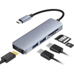 USB C Hub Typ C Hub Adapter 5 i 1 USB C Dock med 4K HD för MacBook Pro Type-C bärbara datorer