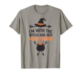 I'm With The Witch And Her Magic Wand Halloween Mens Adult T-Shirt