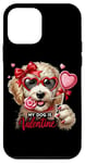 Coque pour iPhone 12 mini Mon chien est Valentine Puppy Love Hearts Sweet