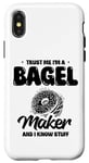 Coque pour iPhone X/XS Croyez-moi, je fabrique des bagels et je sais tout