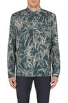 Armani Exchange Men's Loose & Urban Simple Look Shirt, Green Gables Field, S