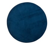 Gözze - Premium Tapis de Bain rond Antidérapant, RIO, 100% microfibres, Ø 110 cm - Bleu foncé