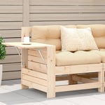 Vidaxl Canapé De Jardin Accoudoir Avec Table D'appoint Bois Massif Pin