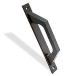 Amig - Poignée de porte droite en Aluminium | Poignée pour portes coulissantes ou partes battantes | 198 x 25 x 40 mm | Poignée droite fonctionnelle et confortable | Couleur Noir