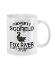 Property Of Scofield Coffee Mug Cup Prison Michael Logo Symbol Break Sign Fun