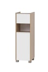 Schildmeyer Werkstoff Armoire latérale, Bois d'ingénierie, chêne Clair décor/Blanc Mat, 30,2 x 33 x 94,7 cm