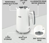 Breville VKT180 Obliq Jug Kettle Anti-limescale Filter 3kW 1.7L Fast Boil White