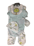 Rock A Bye Baby 5 Piece Set Monkey White/Blue Age 3/6 Months DH013 BB 07