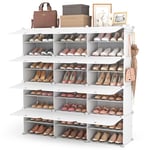 Vicye Étagère à Chaussures 8 étages 48 Paires de Rangement à Chaussures - Étagère à Chaussures Portable Étagère à Chaussures Peu encombrante pour Armoire, entrée, Chambre à Coucher (Blanc, 3 x 8)