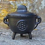 Cast Iron Cauldron Triquetra Medium Witch Magic Accessory Wicca Potions 40120