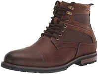 Stacy Adams Homme Osiris Chaussures à Lacets avec Embout Botte Tendance, Chocolate Crazyhorse, 39.5 EU