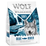 3 + 1 kaupan päälle! 4 x 1 kg Wolf of Wilderness -koiranruokaa - Blue River - lohi (Soft & Strong)