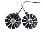 ventilateur de refroidissement de FDC10U12S9-C de 87MM PLD09210S12HH GTX1060 GTX1070 pour ASUS GTX 1060 1070 RX 480 foulant la carte T129215SU ventilateur de refroidisseur - Type black 2-Fan FDC