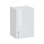 Cuisineandcie - Meuble haut de cuisine Eco Blanc Brillant 1 porte L 40 cm