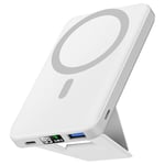 Podoru for Magsafe Power Bank, Magnetic Power Bank 10000mAh, Foldable Wireless Charger iPhone PD 22.5W Fast Charging with LED Display Battery Pack Compatible for iPhone 16/15/14/13/12/Plus/Pro/Pro Max