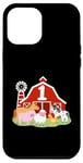 Coque pour iPhone 12 Pro Max 1er anniversaire animaux de la ferme Bday Party 1 an garçon tout-petit