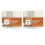 2x Creme Of Nature Coconut Milk Curl Repair Leave-In Conditioning Cream 326g