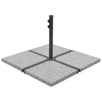 vidaXL Parasoll viktplatta granit 25 kg kvadratisk grå 45070