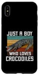 Coque pour iPhone XS Max T-shirt mignon Just A Boy Who Loves Alligator Crocodiles