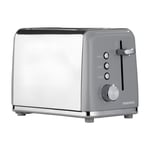 Daewoo - Kensington 2 Slice Toaster, 870W, Stainless Steel, Grey, SDA2595GE