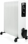 Radiateur A Bain D'Huile Ka-5183-3 Reglages De Chauffe-Thermostat Reglable -2 500W Max-13 Ailettes