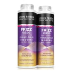 John Frieda Frizz Ease Miraculous Recovery Shampoo And Conditioner Duo Pack 2 X 500ml, Repairing And Smoothing Shampoo And Conditioner Bundle Dry, Damaged Hair