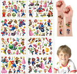 Super Mario Temporary Tattoos Stickers for Kids cute cartoon Tattoos Party and