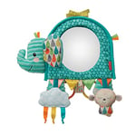 INFANTINO - Miroir d’Éveil Éléphant Go Gaga - Jouet Sensoriel et Ludique avec Textures, Couleurs et Sons Variés - de 0 à 12 Mois - Jouet Sensoriel Bébé- Idéal pour Le Siège Auto et la Poussette