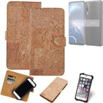 FOR HTC Desire 22 Pro SMARTPHONE CASE COVER WALLETCASE CORK