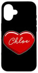 iPhone 16 Hand Drawn Heart Chloe - First Name Hearts I Love Chloe Case