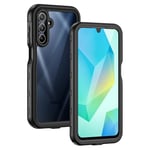 Lanhiem Coque pour Samsung Galaxy A16 4G/5G, [IP68 Étanche & Antichoc] 360 Protection Integrale Double Renforcé Waterproof Etui Antipoussière Incassable Housse Compatible avec Samsung A16, Noir