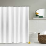 Cyslmuk - Rideau de douche étendu pour salle de bain, largeur 180 x hauteur 200 cm, blanc, résistant à la moisissure, rideau de douche large en