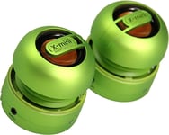 XMI X-Mini Max Duo Portable Mini Portable Capsule Speakers with 3.5mm Jack Green