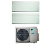 daikin bluevolution dual split climatiseur inverter série stylish white 7+18 avec 2mxm50m9/n r-32 wi-fi intégré 7000+18000 couleur blanche - garantie