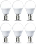 Amazon Basics LED E14 Small Edison Screw Golf Ball P45 Bulb, 5.5W (Equivalent to 40W), Warm White, Non Dimmable - Pack of 6