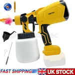 1000ML Electric Cordless Car High Pressure Spray Gun Paint Sprayer For DeWalt UK